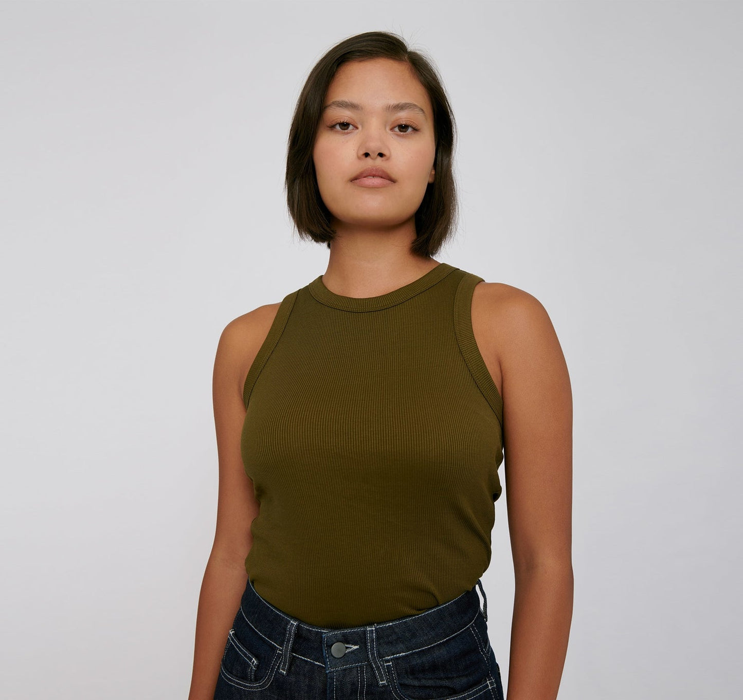 Women's Rib-Flex Tank Top - Olive