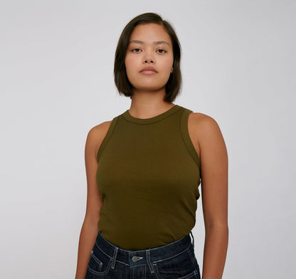 Women's Rib-Flex Tank Top - Olive