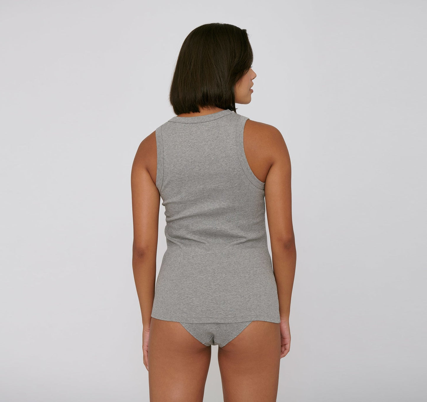 Women's Rib-Flex Tank Top - Grey Melange